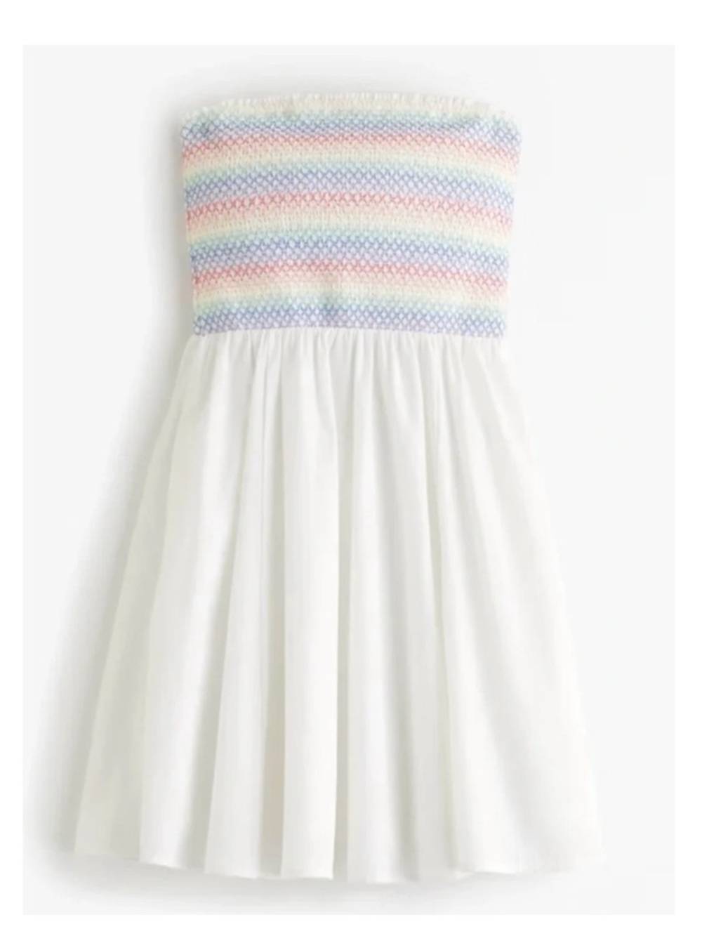 Abercrombie & Fitch Strapless Smocked Mini Dress Size Large Rainbow Pride